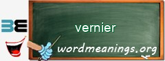 WordMeaning blackboard for vernier